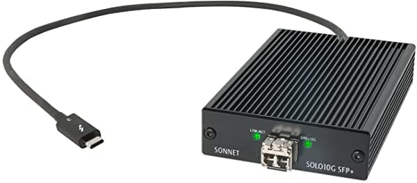 Sonnet Solo 10G Thunderbolt 3 A Sfp+ 10 Gigabit Ethernet Adaptador (Sfp+ [Sr] Incluido) SOLO10G-SFP-T3