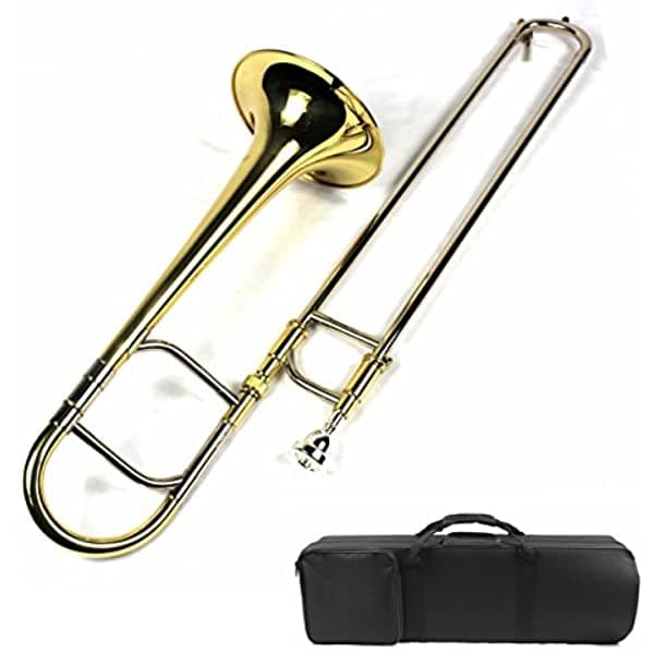 Moz Eb Alto Trombón Con Estuche Y Boquilla Acabado Lacado Dorado Moz-GP-100