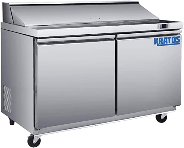 Kratos Refrigeration 69K-770 - Mesa De Preparación Para Sándwich/Ensalada De 48 Pulgadas De Ancho Capacidad Para 12 Sartenes Nsf7