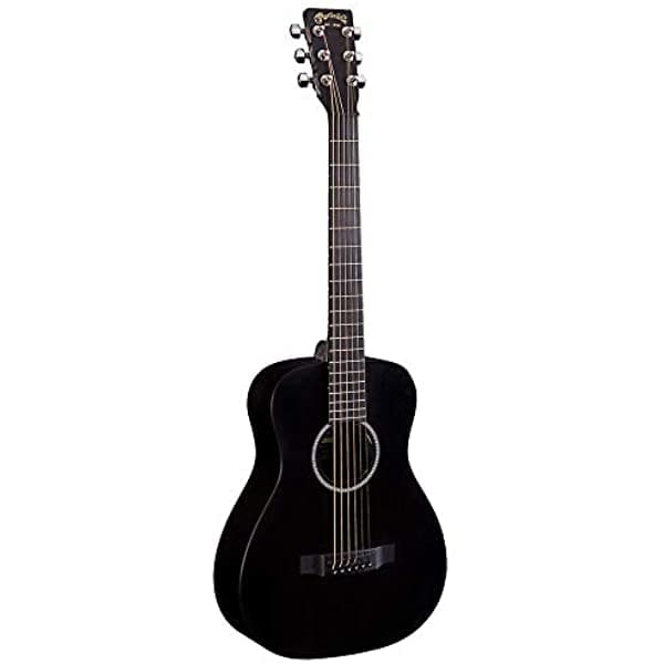 Little Martin LX Black Guitarra Acústica Con Funda Acolchada Abeto Sitka Y Construcción De HPL De Abedul Negro Modificado 0-14 Trastes Forma Modificada