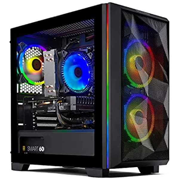 Skytech Chronos - Computadora De Escritorio Para Videojuegos - Intel Core-I5 10400F 2.9Ghz Gtx 1660 6G Nvme 16G Ddr4 3200 Ventiladores Rgb Ac Wifi Windows 11 Home De 64 Bits ST-CHRONOSMINI-0308-B-AM