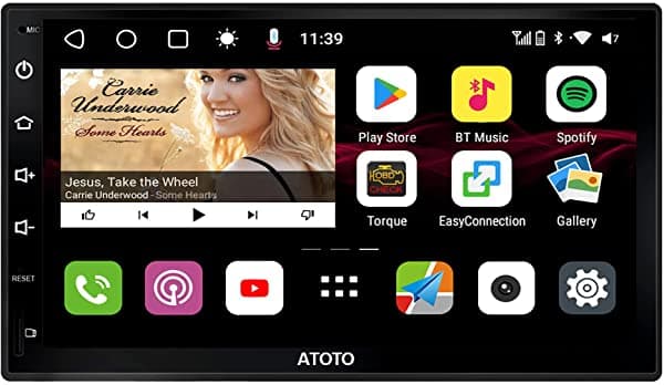 Atoto S8 Premium - Estéreo Para Auto Android Doble Din De 7 Pulgadas Inalámbrico CarPlay Y Android Auto Bluetooth Dual Con aptX HD Pantalla QLED Pantalla Dividida Vista Trasera HD Con LRV Conexión USB SCVC Y Más S8G2B74PM S8G2B74PM-1US