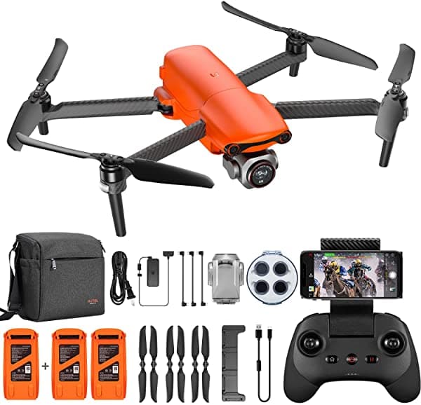 Autel EVO 2 Pro V3: Drone con Sensor CMOS 1" 6K HDR, ISO 44000, Algoritmo Moonlight 2.0, DNG 12-Bit, Controlador Smart 6.4", 15KM, Evitación Obstáculos, 40 Minutos