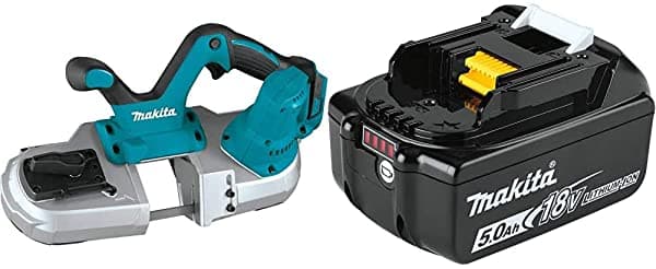 Makita Xbp03Z 18V Lxt Litio-Ion Inalámbrico Compacto Sierra De Banda Con Bl1850B 18V Lxt Batería De Iones De Litio 5.0Ah