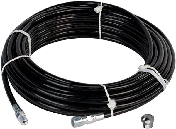 Schieffer Co. Kit De Chorro De Alcantarillado Npt De 1/8 Pulgadas X Manguera De 50 Pies Y Boquilla De Nariz De Botón De Orificio 4.0 4000 Psi Sch-Mtm-Sjk-02-050-Rtbn-040 - Juego De 4