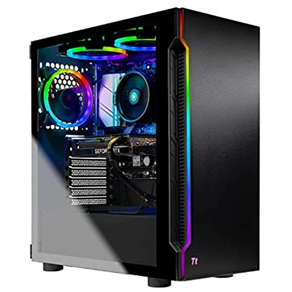 Skytech Shadow 3.0 - Computadora De Escritorio Para Videojuegos Ryzen 7 3700X 8 Núcleos 3.6Ghz Rtx 3060 12Gb 1Tb Ssd 16Gb Ddr4 3000 Ventiladores Rgb Ac Wifi 600W Gold Psu Windows 10 Home 64 Bits Negro ST-SHADOW-0183