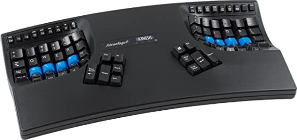 Kinesis Advantage2 Teclado Ergonómico (Kb600) Carcasa Superior Negra Interruptores Cherry Mx Brown Teclas Qwerty