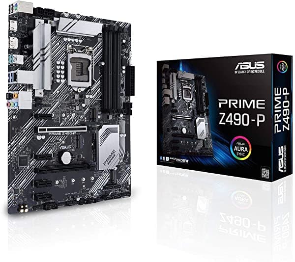 Asus Prime Z490-P Lga 1200 (Intel 10ª Generación) Atx (Dual M.2 Ddr4 4600 1 Gb Ethernet Usb 3.2 Gen 2 Usb Type-A Thunderbolt 3 Support Aura Sync Rgb)