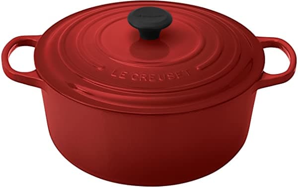 Le Creuset Signature Horno Francés Redondo De Hierro Fundido Esmaltado 7-1/4 Cuartos De Galón Cacerola De Hierro Fundido 6.85 L Cereza LS2501-2867