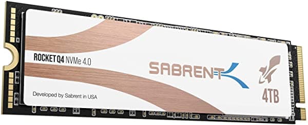Sabrent Unidad De Estado Sólido De 4 Tb Rocket Q4 Nvme Pcie 4.0 M.2 2280 Interna Ssd De Máximo Rendimiento R/W 4900/3500 Mb/S (Sb-Rktq4-4Tb)