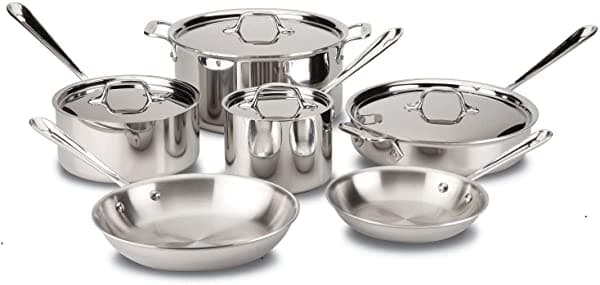 All-Clad 401599 - Juego De Utensilios De Cocina En Acero Inoxidable Apto Para Lavavajillas Acero Inoxidable 8400000962