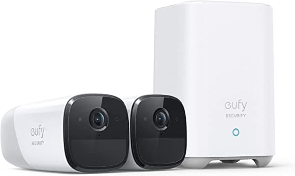 Eufy Security eufyCam 2 Pro - Sistema de Cámaras de Seguridad para el Hogar Inalámbrico Batería de 365 Días Compatible con HomeKit Resolución 2K IP67 Resistente a la Intemperie Visión Nocturna Kit de 2 Cámaras Sin Cuota Mensual T8851