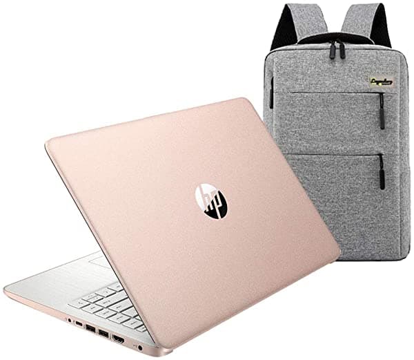 Laptop Hp Hd 2020 De 14 Pulgadas Intel Celeron N4020 De Hasta 2.8 Ghz Ddr4 De 4 Gb Almacenamiento Emmc De 64 Gb Wifi 5 Cámara Web Hdmi Windows 10 S Accesorios Legendarios (Compatible Con Google Classroom O Zoom) (Oro Rosa) HP 14 Laptop