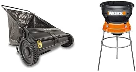 Agri-Fab 45-0218 - Barredora De Césped De 26 Pulgadas 26 Pulgadas Black & Worx Wg430 13 Amp Plegable Sin Aspas Color Rojo