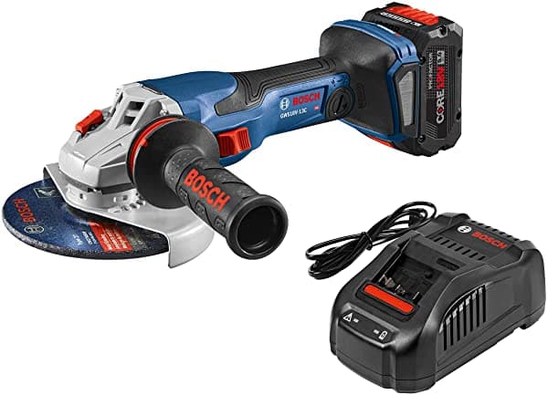 BOSCH GWS18V-13CB14 Amoladora Angular 18V 5-6 In con Batería CORE18V 8 Ah Alta Potencia - Herramienta Inalámbrica