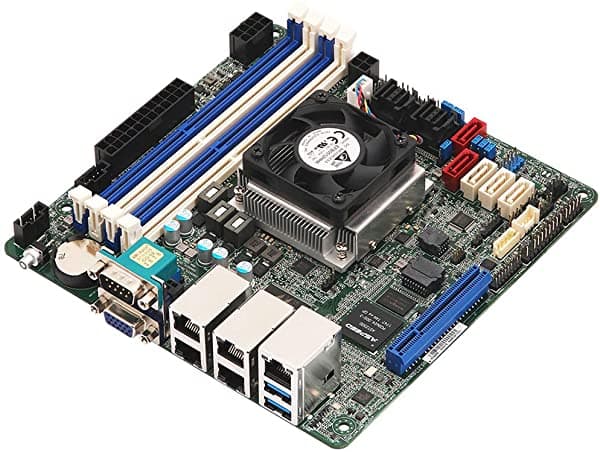 Asrock Rack C3558D4I-4L Atom C3558 Mini Itx Placa Base Con Quad Gbe Lan Ipmi 13 X Conectores Sata