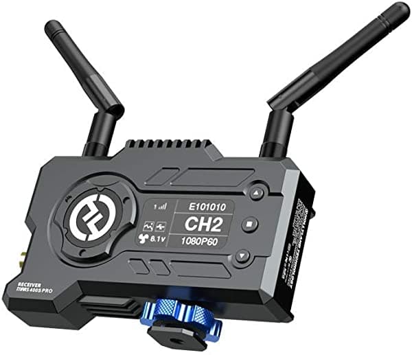 HollyView Hollyland Mars 400S Pro [Oficial] Receptor Único Inalámbrico Latencia 0.06S 400 Pies Vídeo Directo Para Transmisión En Vivo 4 App Monitoreo 3 Modos De Escena (Receptor Único) Mars-400spro-RX