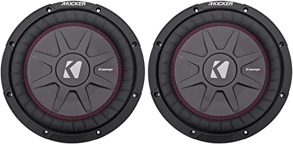 (2) Kicker 43Cwrt102 10" Subwoofers Totalizando 1600 Vatios Con 2-Ohm Dvc (2) 43CWRT102