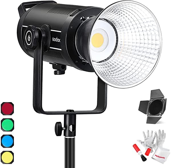 Godox Sl150Wii Sl150W Ii 150W Bowens Mount Daylight Balanced Led Video Light 58000Lux3.3 Ft Cri96+ Tlci97+ 8 Efectos De Iluminación Preprogramados Ventilador Ultra Silencioso Con Difusores Pergear SL150WII+Diffuser Kit