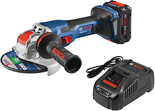 Bosch Profactor 18V Spitfire Gwx18V-13Cb14 X-Lock Inalámbrico 5-6 Pulgadas Ángulo Grinder Kit Con Tecnología Biturbo Sin Escobillas E Interruptor Deslizante Incluye (1) Core18V 8.0 Ah Profactor Performance Battery