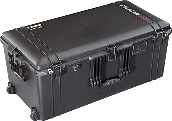 Pelican Color Case Black 1646 Ruedas De Casos Aéreos. Viene Vacío. 1646NF-BLKLG