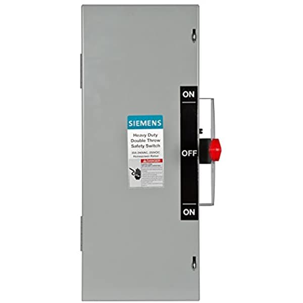 Siemens Dtnf321 30 Amperios 3 Polos 240 Voltios 3 Alambres No Fusionados Doble Tiro Interruptores De Seguridad