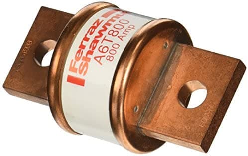 Mersen A6T Fast Acting Clase T Fuse 600Vac 300Vdc 200Ka Ac 100Ka Dc 800 Amperios 2-1 2 Diámetro X 4-21 64 Longitud A6T800