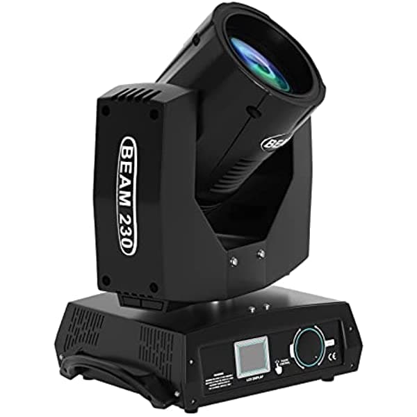 Frezon 7R 230W Luz de Escenario de Cabezal Movil Iluminacion RGBW DJ Anillo Circular LED 8 Prismas Estroboscopica DMX 16Ch para Boda DJ Fiesta Iluminacion de Escenario L001-A001-US~WH011AMZUS