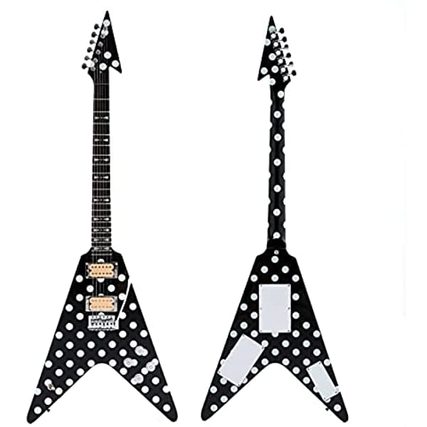 Naughty Boy Guitarra Eléctrica 6 Cuerdas Clásica V Forma Tremolo Puente Diapasón DDV-01