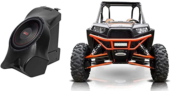 SSV Works Bajo Dash 10" 600W Subwoofer+Caja Para 2008-2014 Polaris Rzr 570/800/900 RZ-UDSB10-U+SSV-10M RZR
