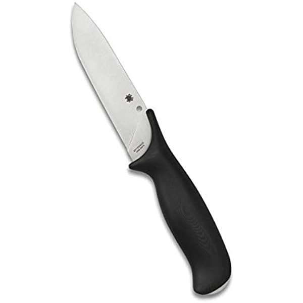 Spyderco Zoomer Fb42Gp Cuchillo De Hoja Fija Con Hoja De Acero Inoxidable Cpm 20Cv De 5.20 Pulgadas Y Funda De Cuero Artesanal De Primera Calidad