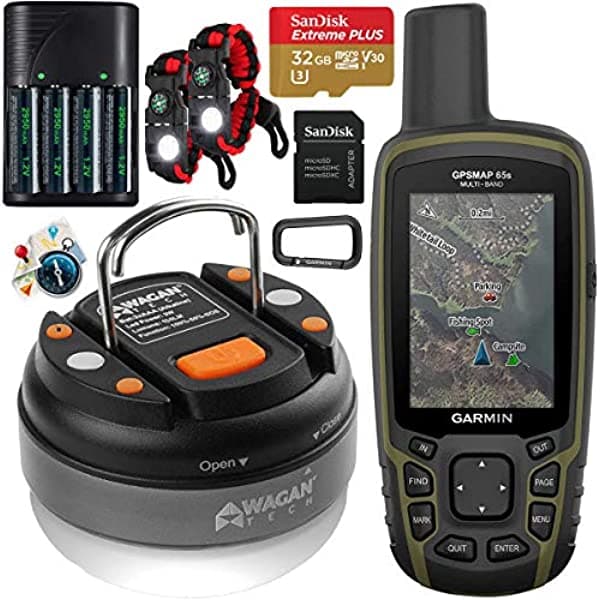 Garmin Gpsmap 65S De Mano Senderismo Al Aire Libre Gps Navigator Abc Sensors U.S. Canadá Maps Gnss Satélite Multolas Rugged Bundle Deco Gear Pu E1GRGPSMAP65S