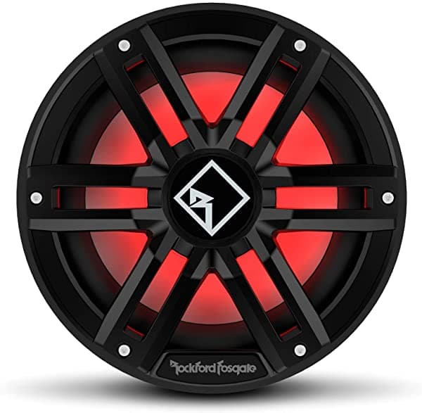 Rockford Fosgate M2D2-10Ib Color Optix 10" Dvc 2-Ohm Infinite Baffle Multicolor Led Iluminado Subwoofer Marino - Negro/Inoxidable