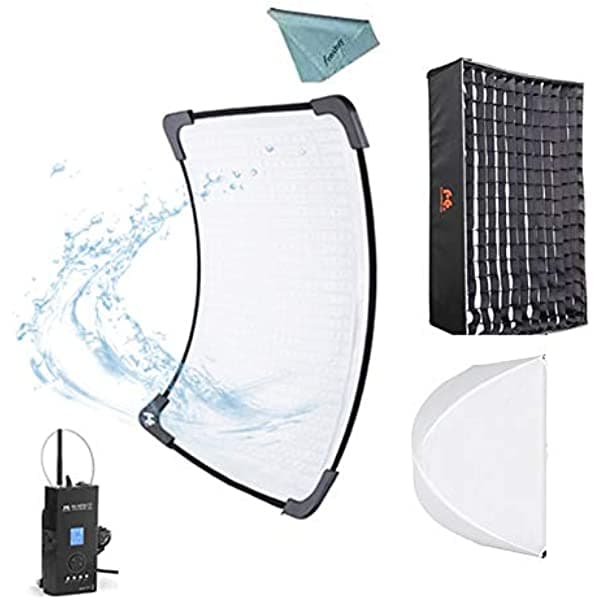 Fenxbzy Falcon Eyes Rx-18Tdx Ii Bi-Color Rollflex Ii Impermeable Ipx8 Flex Panel Luz Con Panel De Luz Con Rejilla De Nido De Abeja 3000K-5600K 100W Añadir 9 Modo De Efecto De Escena Soporte De Control Remoto De 2.4Ghz RX-18TDX II+SBHC