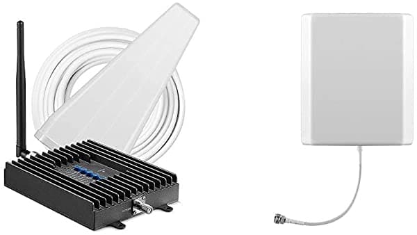 Surecall Fusion4Home Yagi/Whip Kit De Amplificador De Señal Para Todos Los Portadores 3G/4G Lte Y Banda Ancha Direccional De Pared Interna De Montaje En Panel De Antena (Incluye Kit De Montaje 698-2700 Mhz)