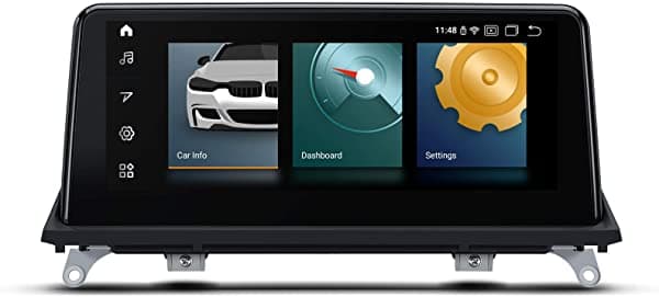 Xtrons 10.25 Pulgadas IPS Pantalla Táctil Estéreo para Auto Android 10 Sistema de Navegación GPS Procesador Qualcomm Reproductor Multimedia de Video Compatible con Android Auto CarAutoPlay WiFi DVR TPMS para BMW X5 X6 E70 E71 CCC ‎QCB10X5CCS