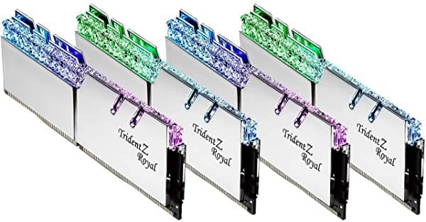 G.Skill Trident Z Royal Series F4-3600C17Q-32Gtrs - Memoria Ram De 32 Gb (4 X 8 Gb 288 Pines Rgb Ddr4 3600 Dimm)