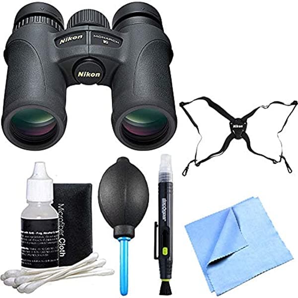 Nikon Monarch 7 Binoculares 10X42 7549 Publido Prostaff Binocular Arnés Lente Limpieza Pen 3 Piezas Kit De Limpieza Profesional Lente Y Microfibra De 7549 - Bundle