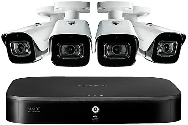 Lorex 4Kmpx44-2 4K Mpx Analogo Vigilancia Sistema Con D861A82B 4K 2Tb 8Ch Dvr Y 4 C861Mb 4K Audio Bullet Camara