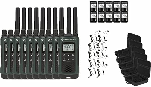 Motorola Talkabout T465 Radios Bidireccionales / Walkie Talkies - Linterna Impermeable De 22 Canales Ptt Ivox (10 Unidades) T465-10PK