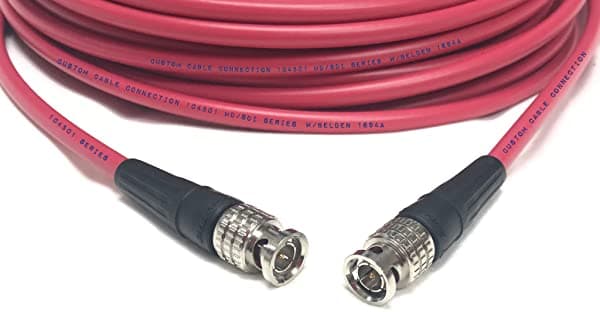 Cable Belden 1694A 3G Hd-Sdi Rg6 De 500 Pies (75 Ohm) Con Conectores Bnc Canare Bcp-B53 Por Custom Cable Connection - Rojo # 104501-450 104501-500RED