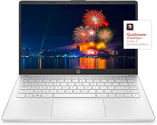 Hp Qualcomm Snapdragon 7C Gen 2 Compute Platform Qualcomm Adreno 618 Gpu 8 Gb Ram 128 Gb Ssd Windows 11 Home (14-Ed0010Nr Plata Natural)