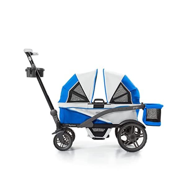 Gladly Family Anthem2 - Cochecito Todo Terreno De 2 Asientos Con Fácil Empuje Y Tirón Toldos Xl Extraíbles Y Resistente Plegable Seguro Para Almacenamiento Y Transporte Color Plateado Eléctrico 124643222798