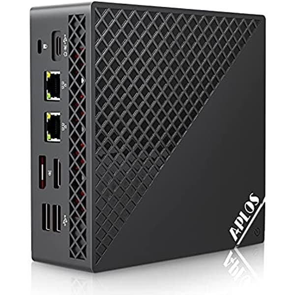 Mini Pc Ryzen5 Aplos Potente Amd Ryzen5 4500U Max Hasta 4.0 Ghz Computadora De Escritorio 8 Gb Ram 256 Gb Ssd Windows 10 Pro Mini Pc Funda Compatible Con Gigabit Ethernet Dual Wi-Fi6 Pantalla 3X4K A 60 Hz Bt5.1 E2