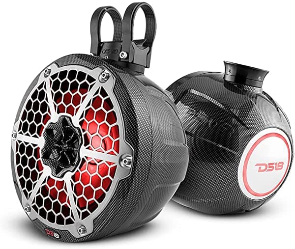 Ds18 Cf-Ps8 - Altavoces Torre Wakeboard De 2 Vías Con Luces Rgb Integradas - 375 Max - Perfecto Para Motos Acuáticas Ideal Para Atv Utv Jeep Lado A Lado Marine Rzr