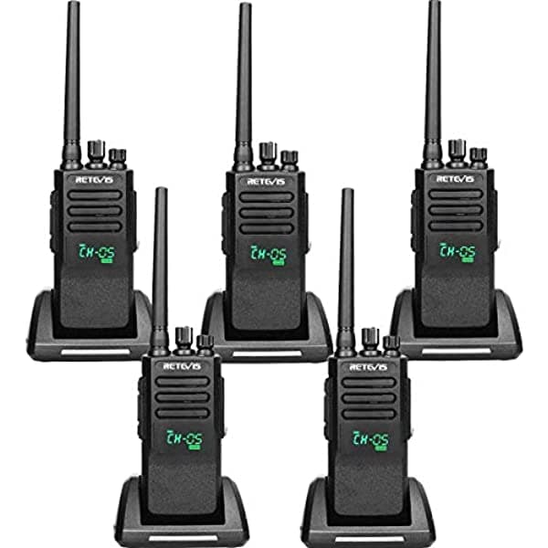 Retevis Rt50 Radio Digital De 2 Vías De Largo Alcance Walkie Talkies De Alta Potencia Ranura Horaria Doble Llamada Grupal 198 Ch Radio Dmr Impermeable Para Comercial (Paquete De 5) FA9142AX5-C9018A