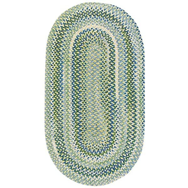 Capel Waterway Amarillo 5' 0" X 8' 0" Oval Alfombra Trenzada 0470VS05000800100