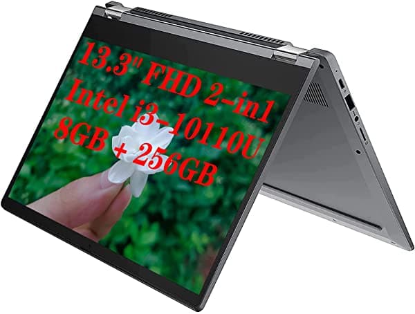 Lenovo 2 En 1 Chromebook Flex 5 Pantalla Táctil Fhd De 13" Intel 10Th Gen I3 Hasta 410 Ghz 4 Gb Ddr4 64 Gb Ssd 2 Usb Type-C Webcam Wifi 6 Mytrix 128 Gb Tarjeta Micro Sd Chrome Os Lenovo Flex 5
