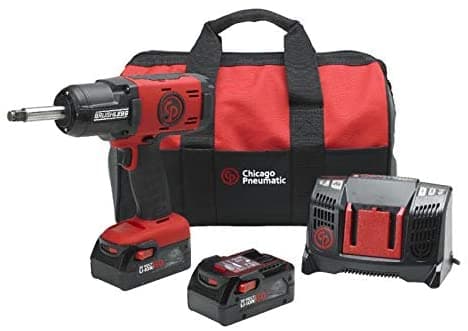 Chicago Pneumatic Cp8849-2 Kit De Llaves De Impacto Inalámbrico De 1/2" Con (2) Baterías De 6.0Ah Cargador Y Bolsa De Viaje Suave Kit Completo De Herramientas Eléctrica De 2" CP8849-2K-6AH