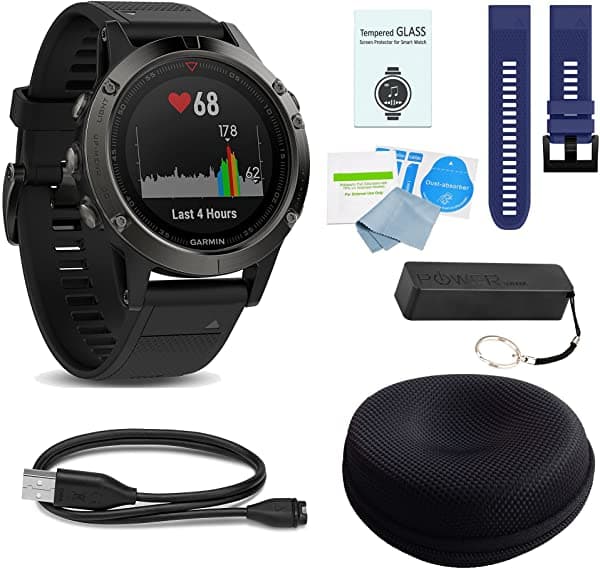 WhoIsCamera Garmin Fenix 5 Value Bundle - The All-In-One & All-Style Ultimate Bundle You Can'T Do Without - Choose Your Favorite Garmin Watch - Sapphire / Silver / Slate Gray More. 010-01688-00-DB2